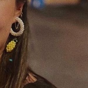 Zara Lemon Drop Pearl hoop earrings